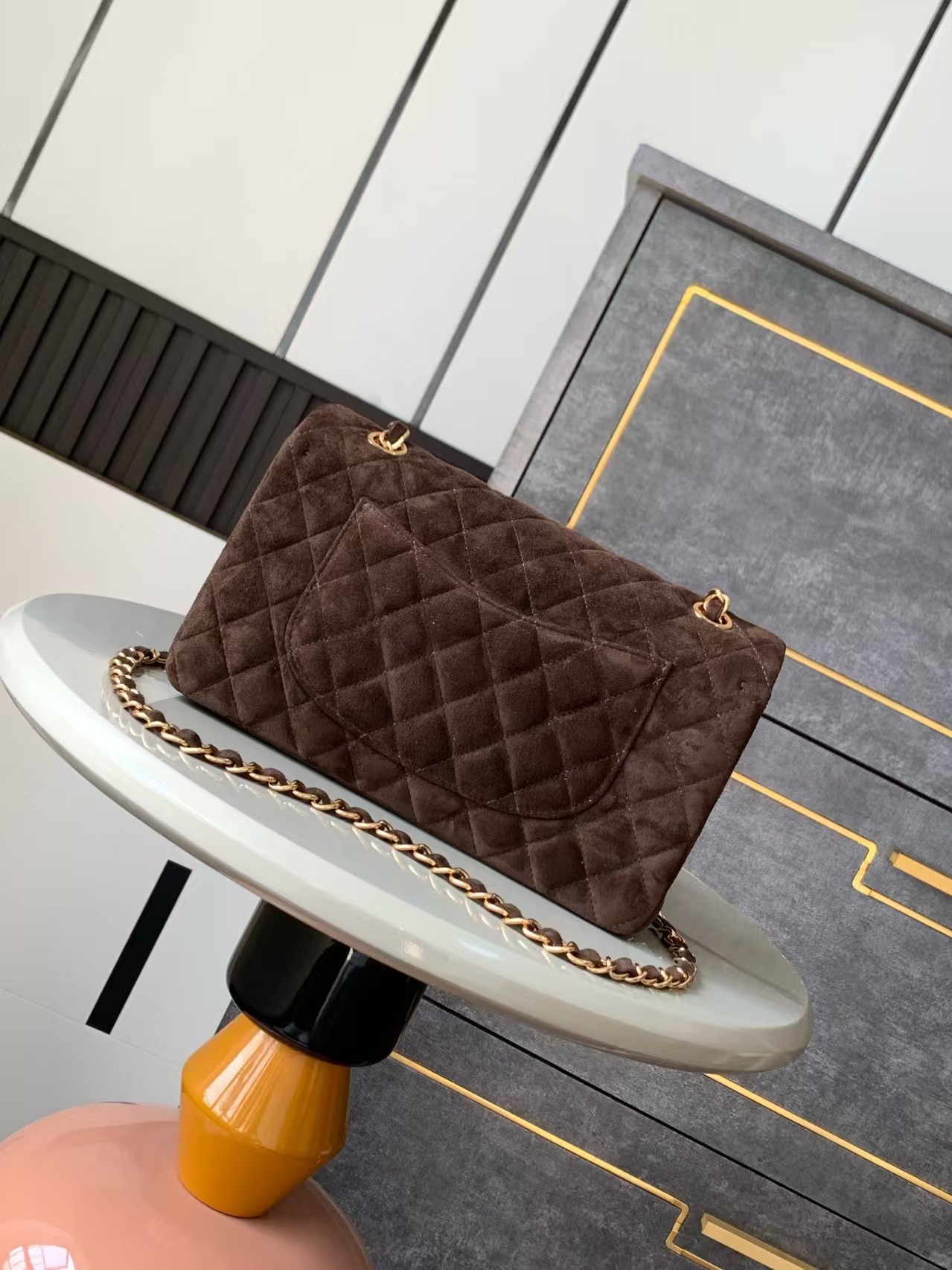 [TOP] CHANEL Classic Flap Bag 25cm - Brown & GHW - 711 Luxury
