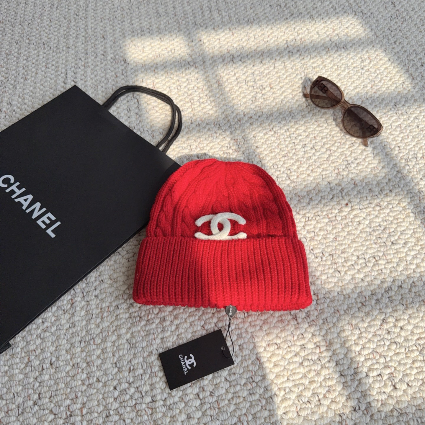 [TOP] CHANEL Knitted Hat - Red - 711 Luxury