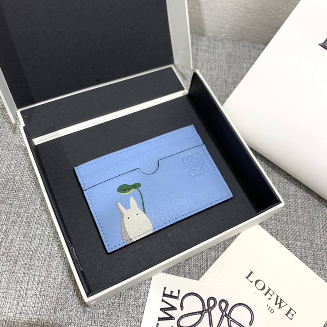 [TOP] LOEWE Card Holder 10*7cm - Blue - 711 Luxury
