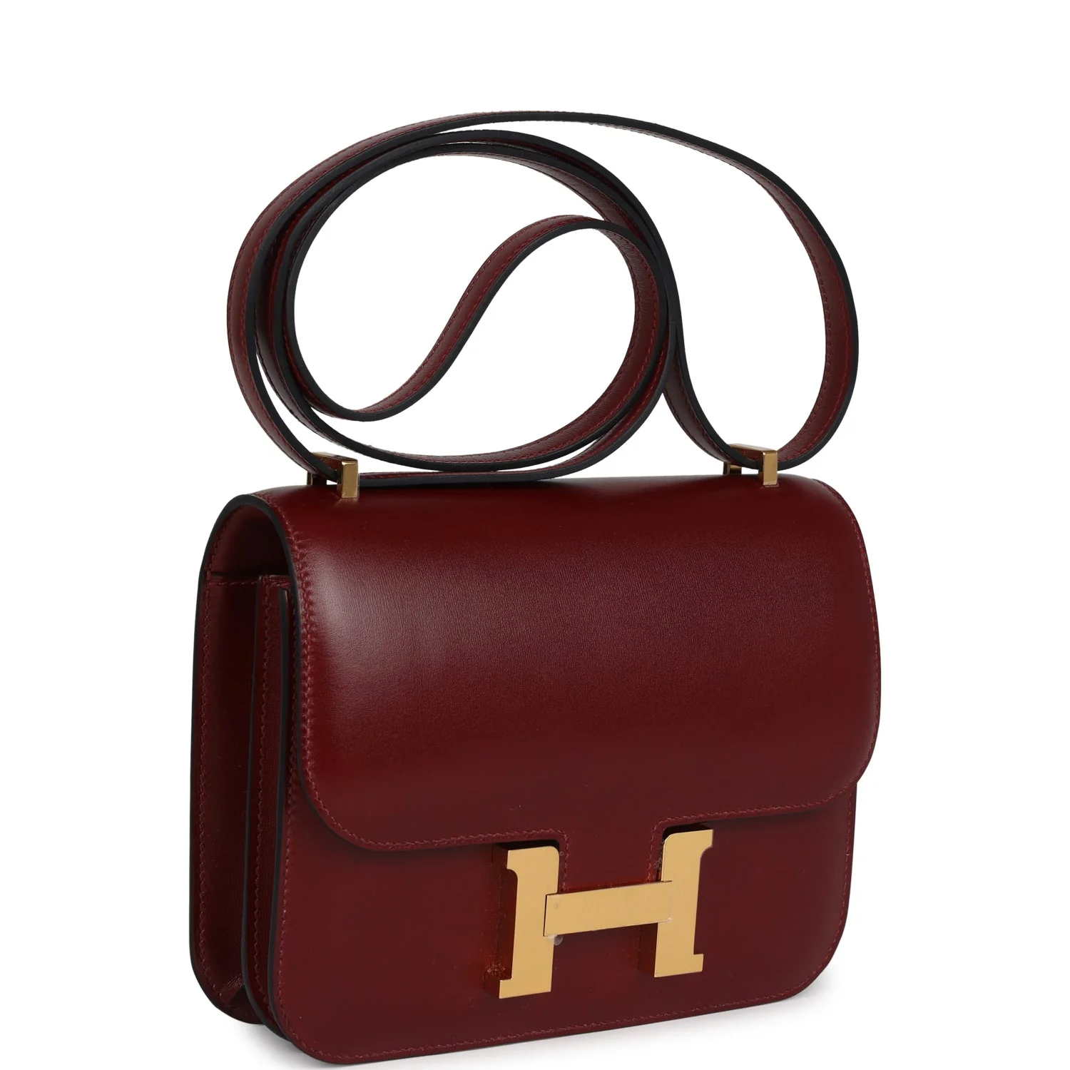 Hermes Constance  Rouge H Box Gold Hardware