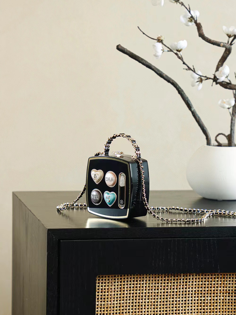 [TOP] CHANEL Mini Evening Bag 𝟏𝟒*𝟏𝟏*𝟒.𝟓𝐜𝐦 - Black