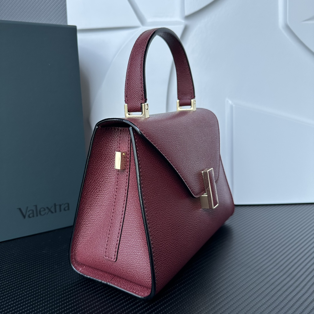 [TOP] VALEXTRA lside Bag 22x16.5x12cm - Red - 711 Luxury