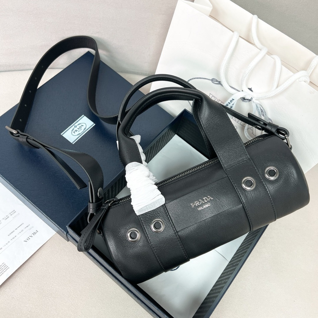 [TOP] PRADA Leather Bag 28.5x12x12cm - 2 Colors