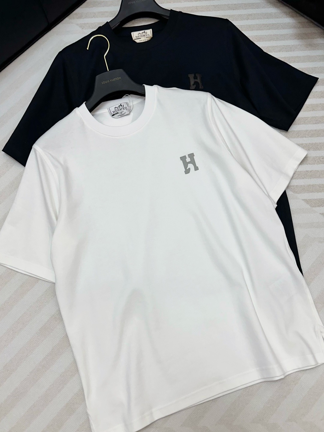 Hermès H Cheval T-shirt With Leather Detail #386184