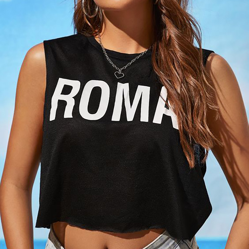 Dopamine Dressing Letter Print Women's Vest