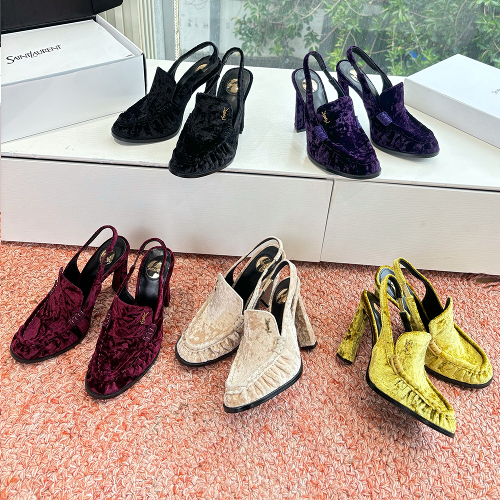 Designer Shoes Saint Lauren High Heel Loafers | Nigo Office