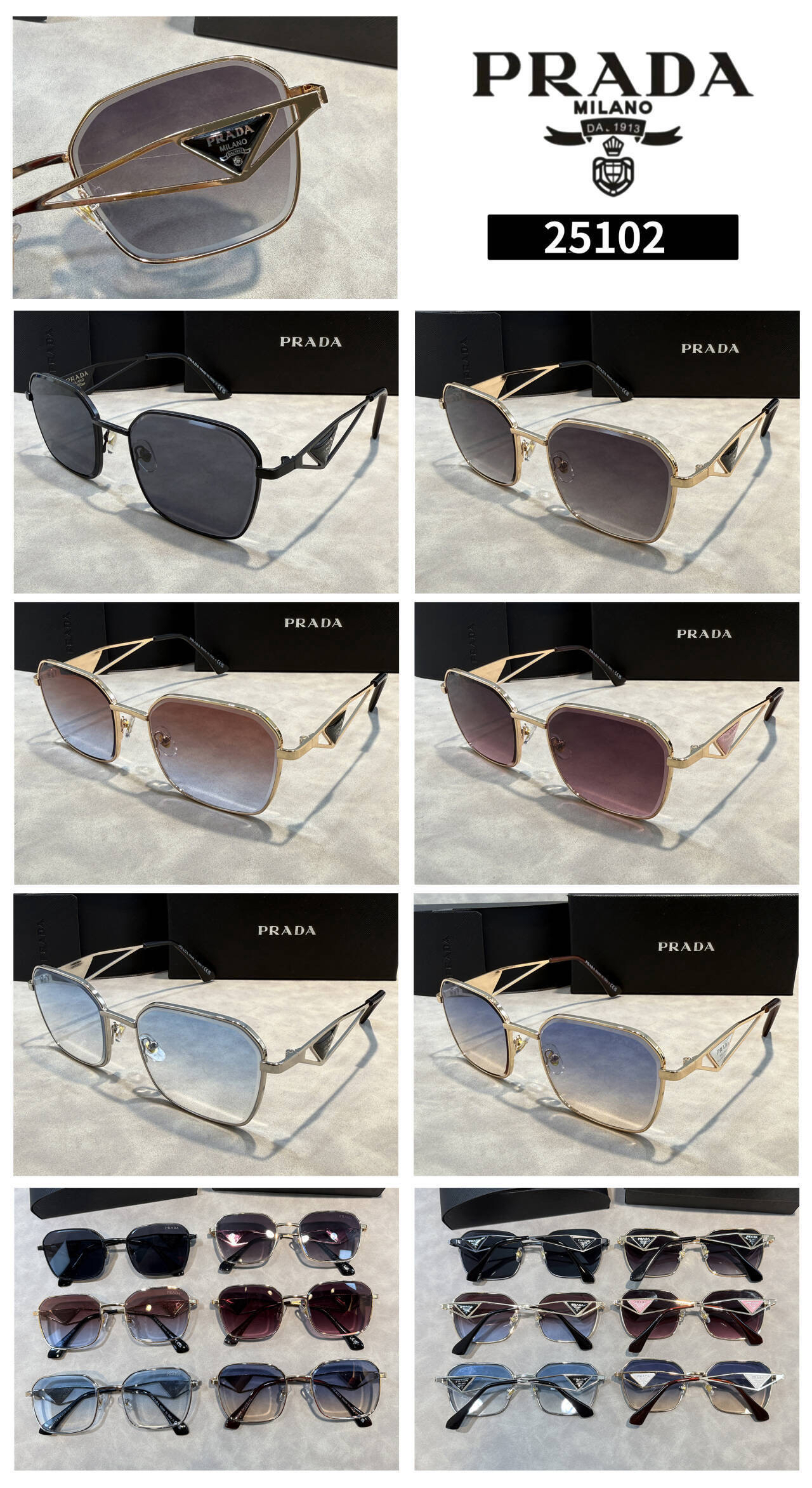 [TOP] PRADA Sunglasses - 6 Colors - 711 Luxury