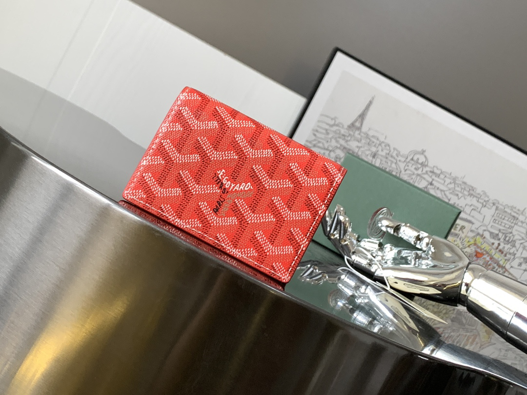 [TOP] Goyard Malhesherbes Card Holder  7x1.5x10.2cm - Red - 711 Luxury