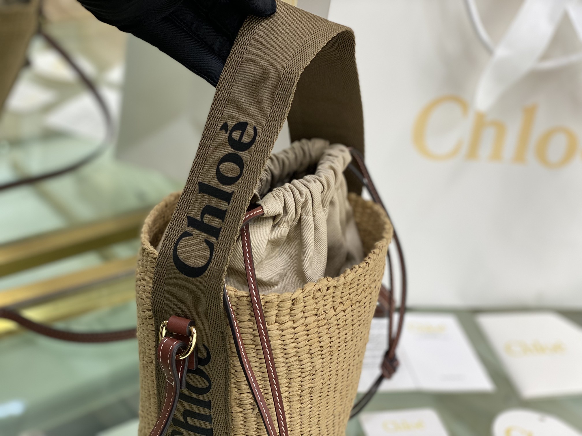 [TOP] Chloe Woody Basket Bag 17*16*16cm -Brown - 711 Luxury