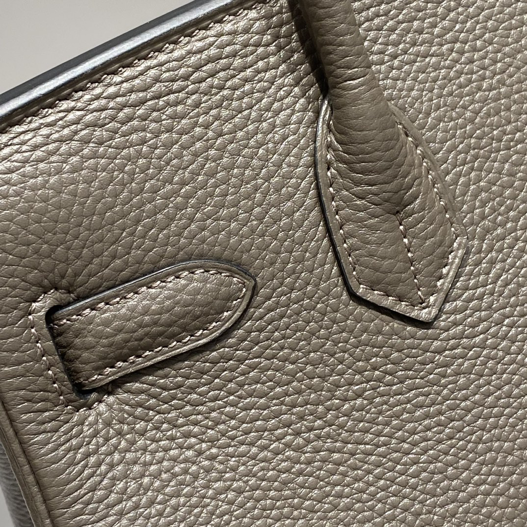 [TOP] HERMES Birkin Togo Leather 30cm - Etain & SHW