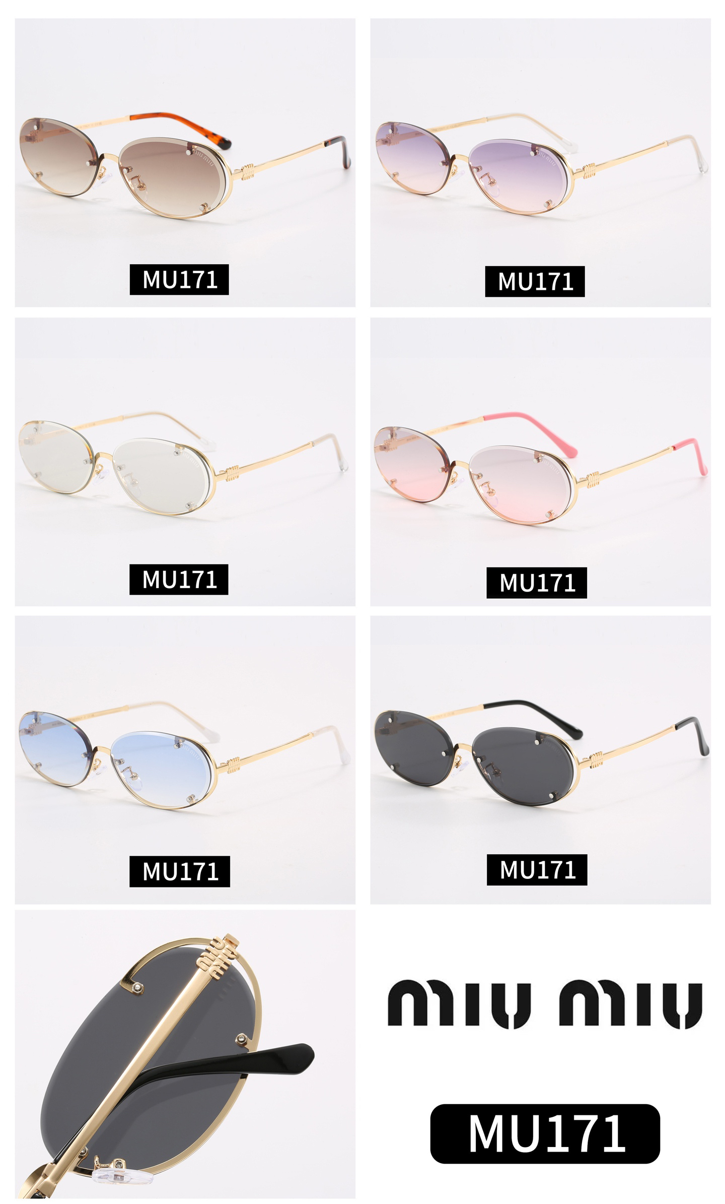 [TOP] Miu Miu Sunglasses - 6 Colors - 711 Luxury