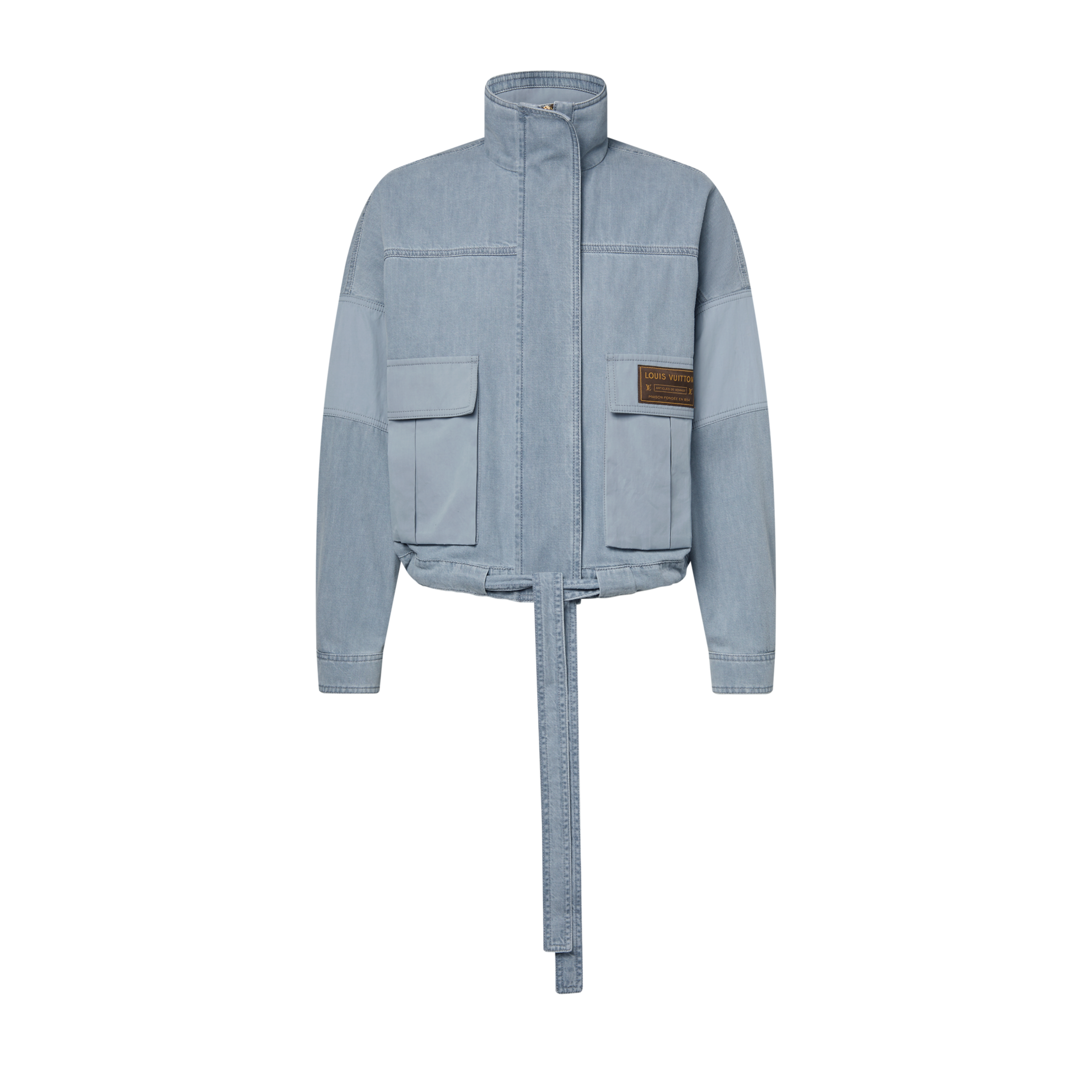LOUIS VUITTON Utility Pocket Washed Denim Jacket #389674