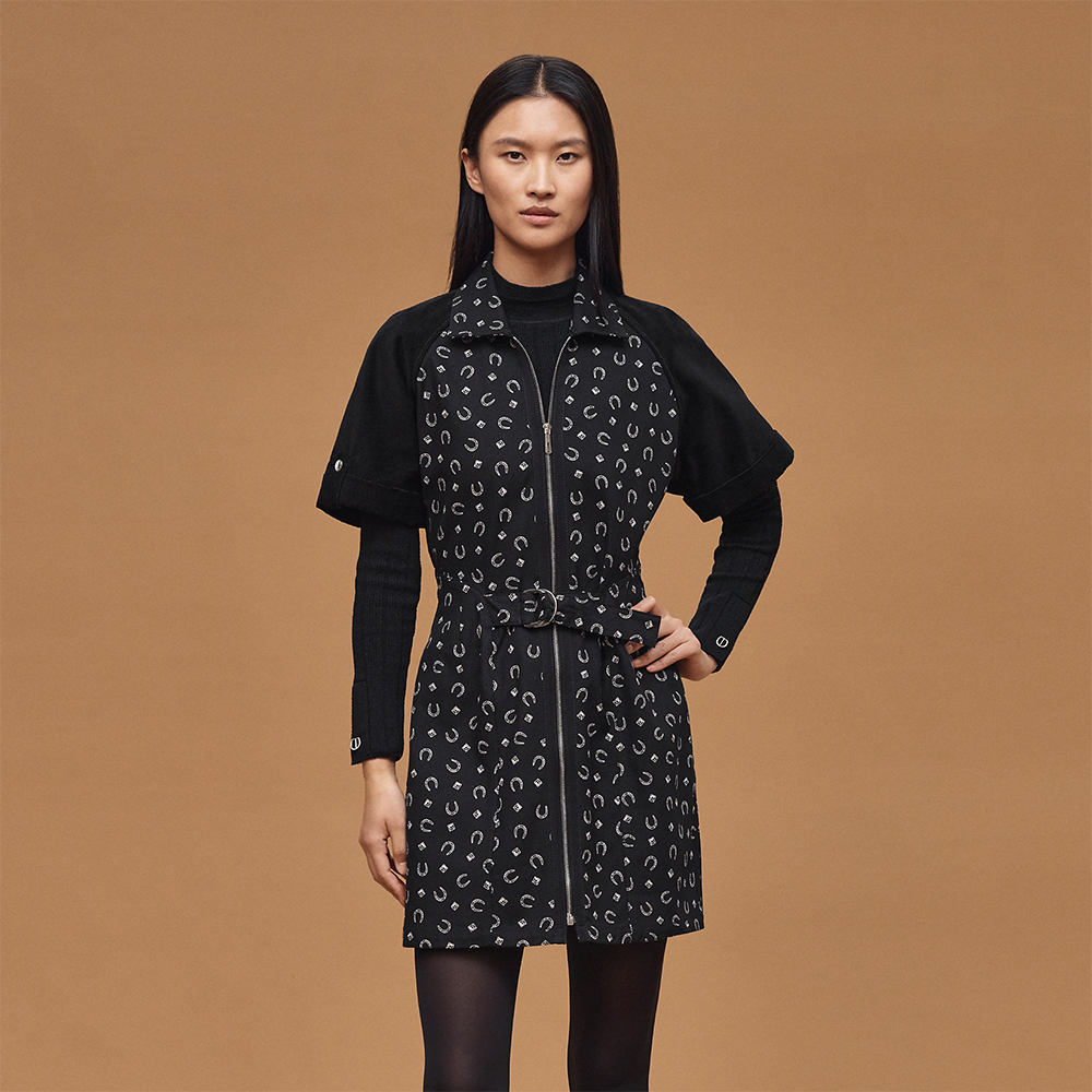 Designer Clothing Hermès Porte-bonheur Bandana Mixed Materials Dress #395300 | Nigo Office