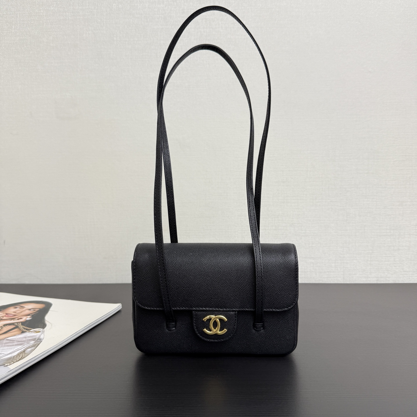 [TOP] CHANEL Preppy Coco Shoulder Bag 17x12x4cm - Black & GHW - 711 Luxury