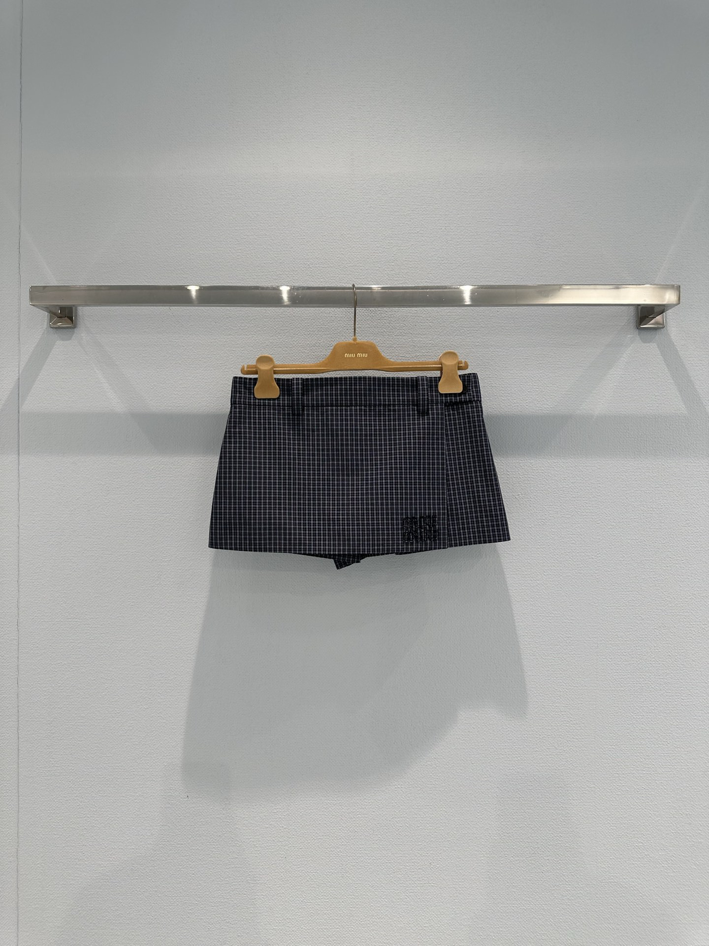 [TOP] Miu Miu Plaid Shorts - Blue