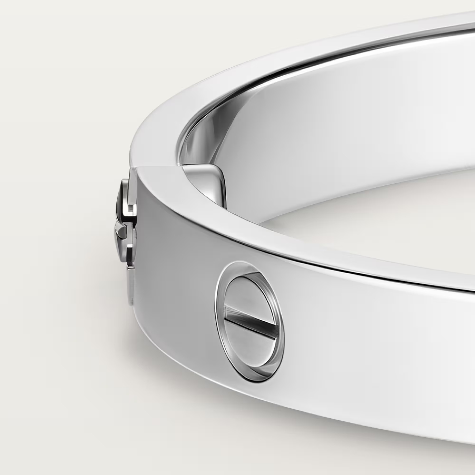 Carty Love Grand Union Bracelet, White Gold, Classic Model