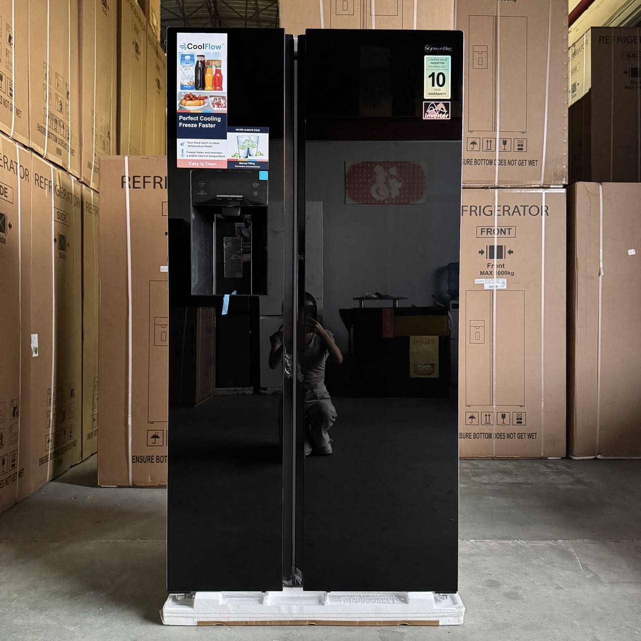 Double door refrigerator with ice making function--1CBM