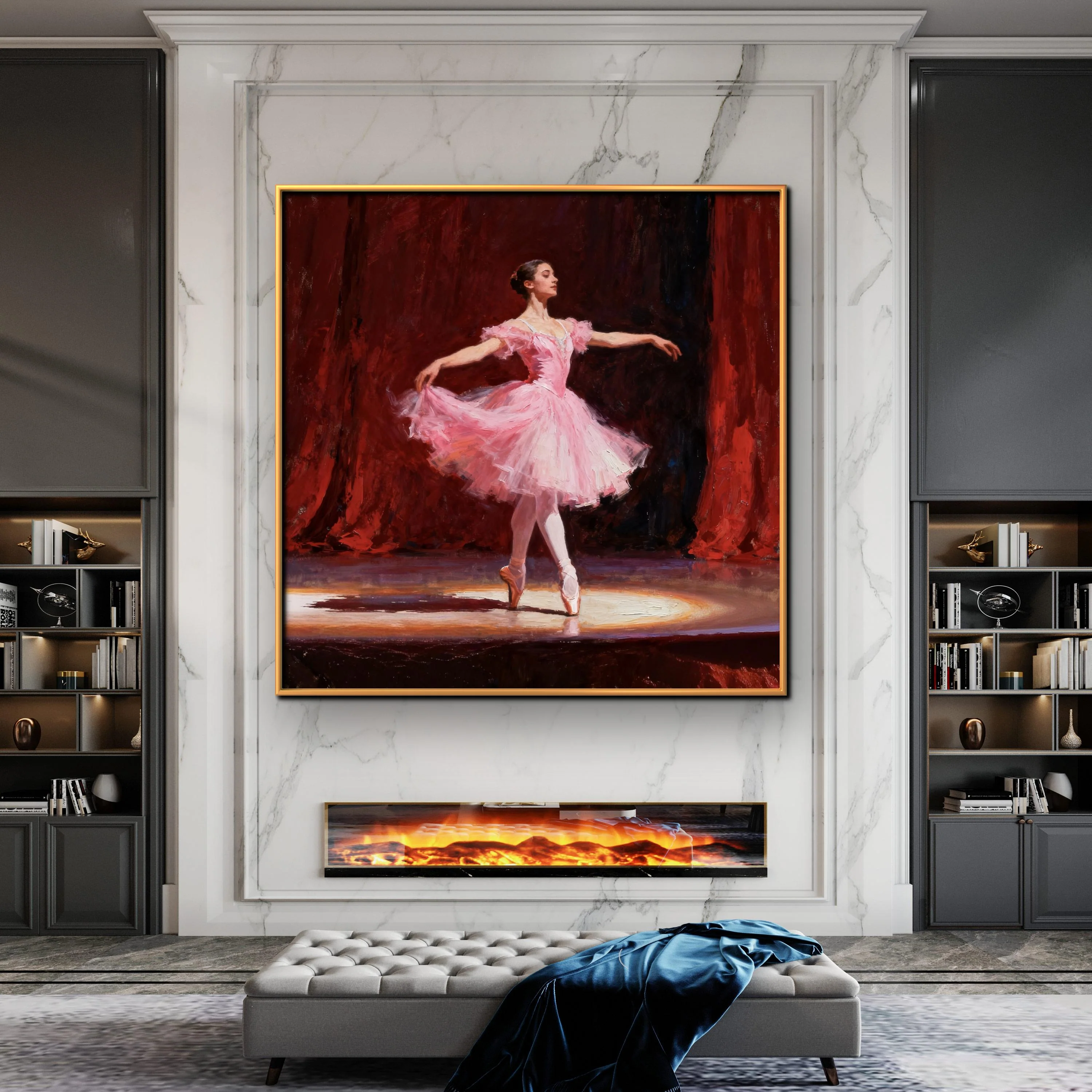 Impressionist-style figures