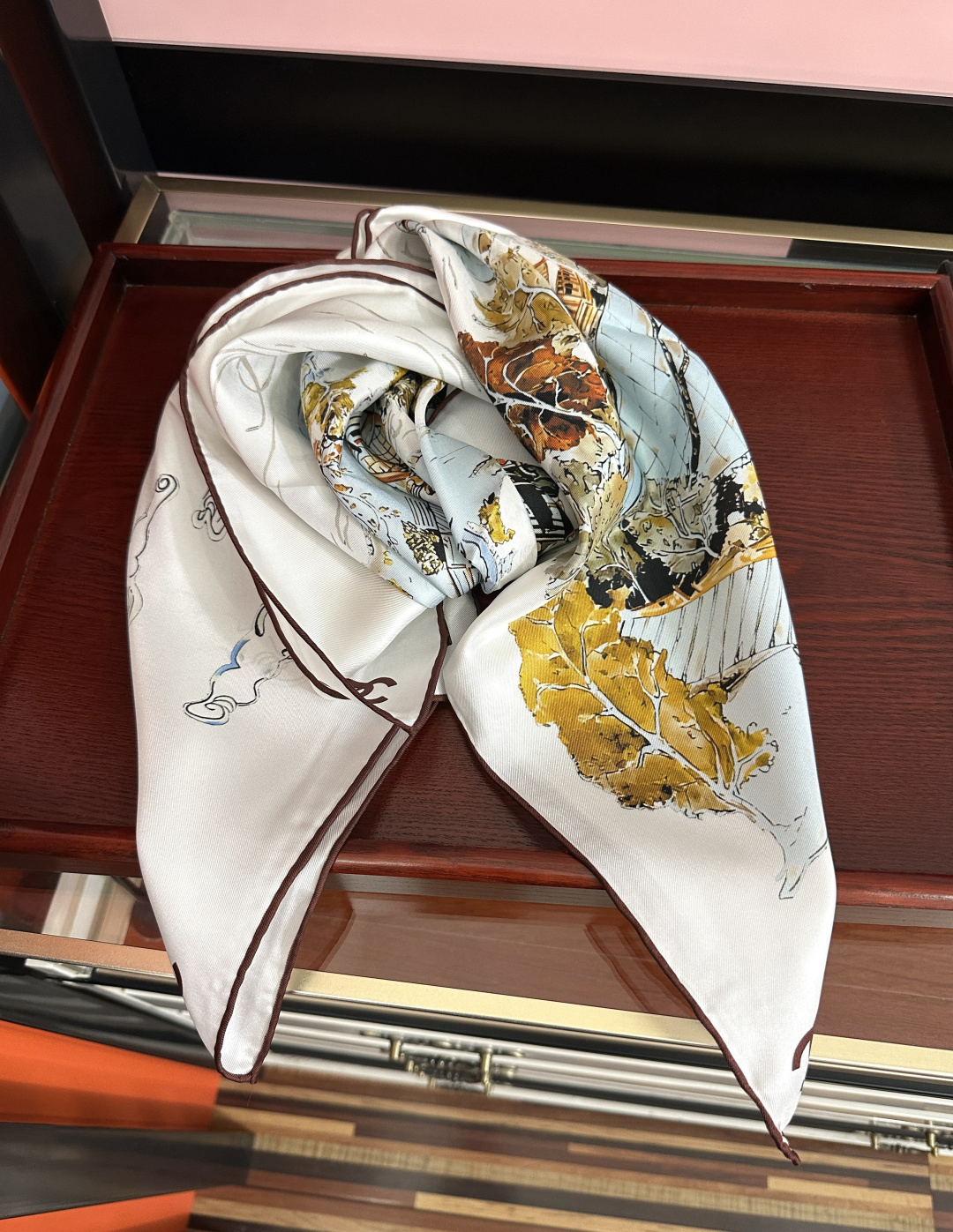 [TOP] CHANEL Scarf 90x90 cm - White - 711 Luxury
