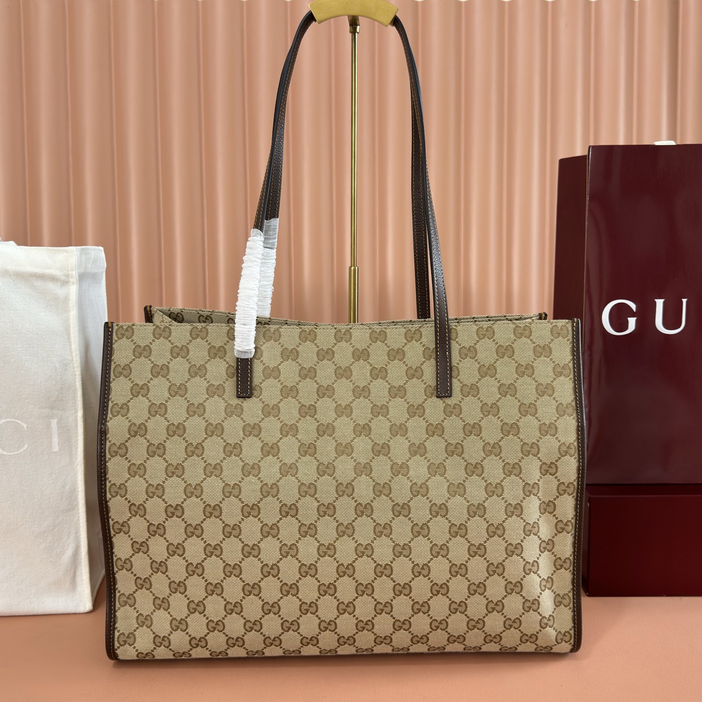 [TOP] GUCCI Tote Bag 40x30x16cm - Brown