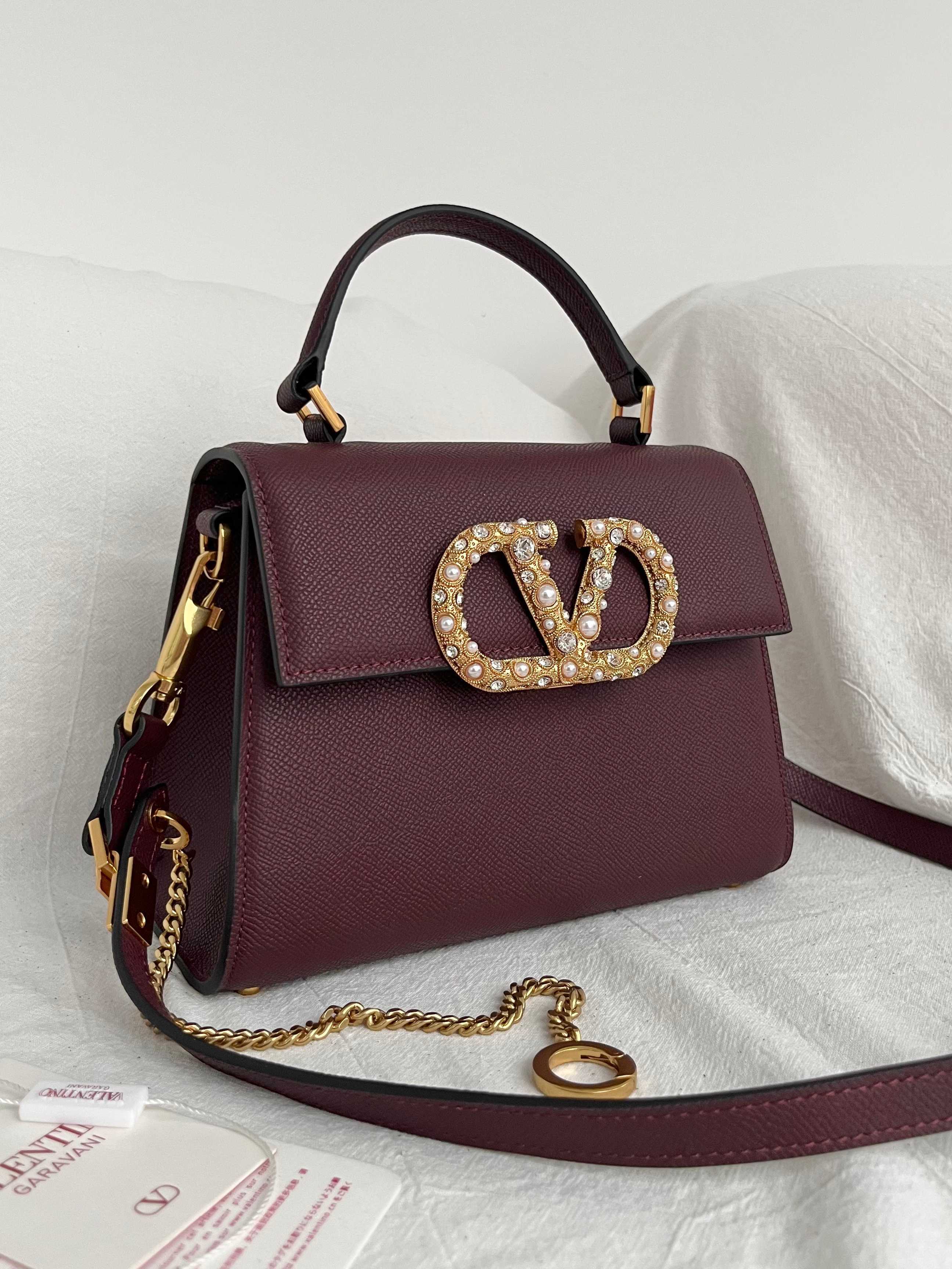 [TOP] VALENTINO Vsling  Bag 22x16x9cm - Claret
