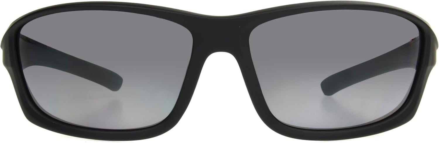 Ironman Men's Relentless Wrap Sunglasses, Matte Black, 63 mm