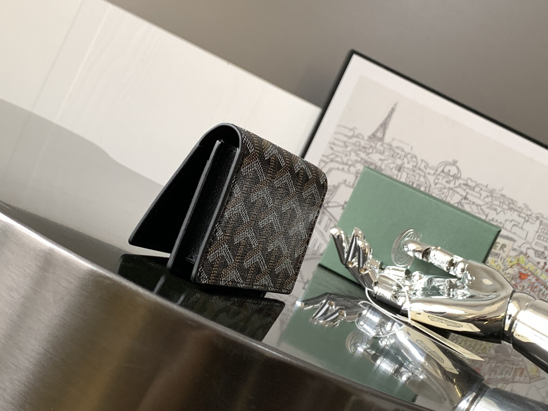 [TOP] Goyard Malhesherbes Card Holder  7x1.5x10.2cm - Black - 711 Luxury