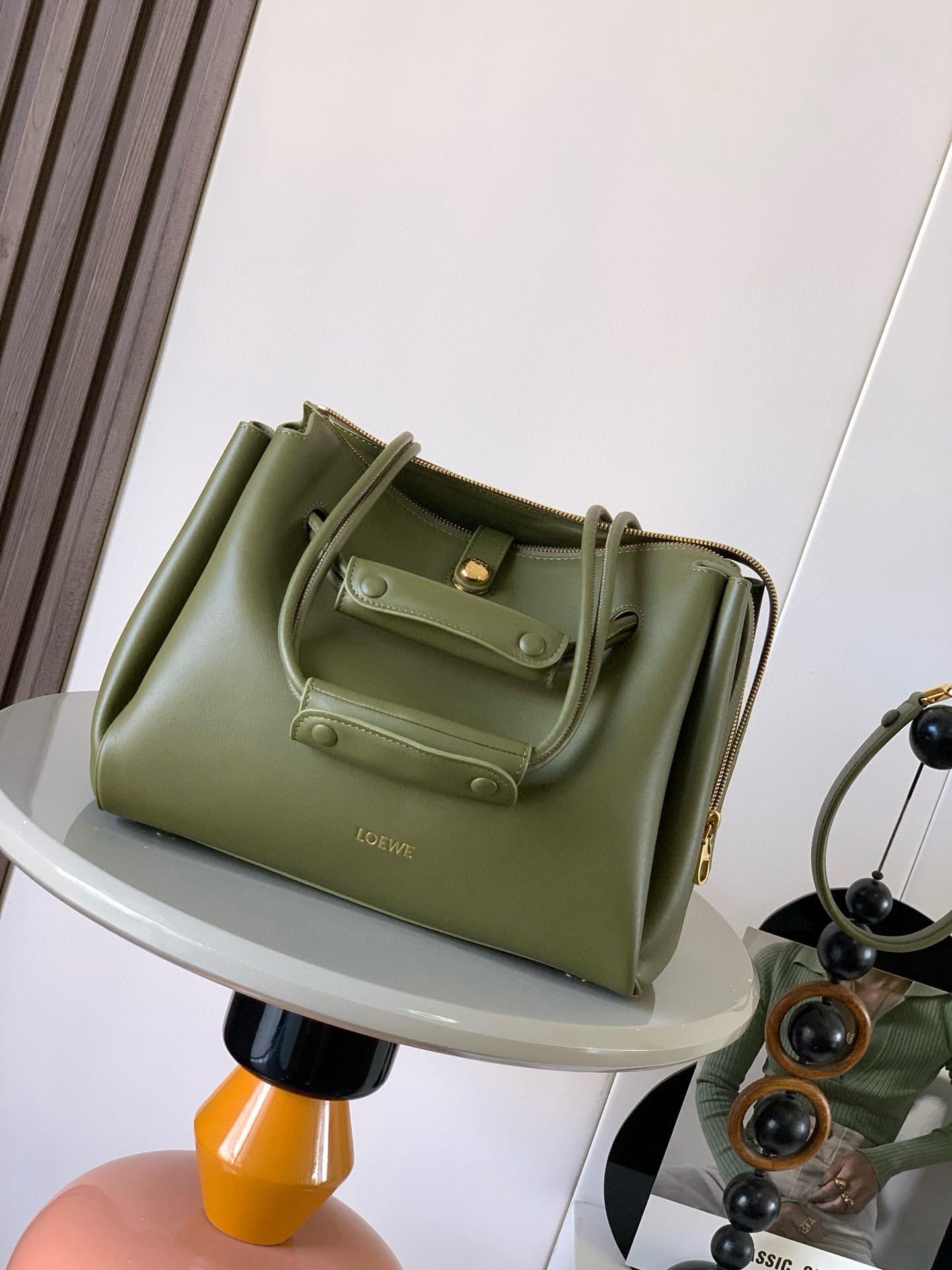[TOP] LOEWE  Madrid Bag  28.5*23*11CM - Olive Green - 711 Luxury