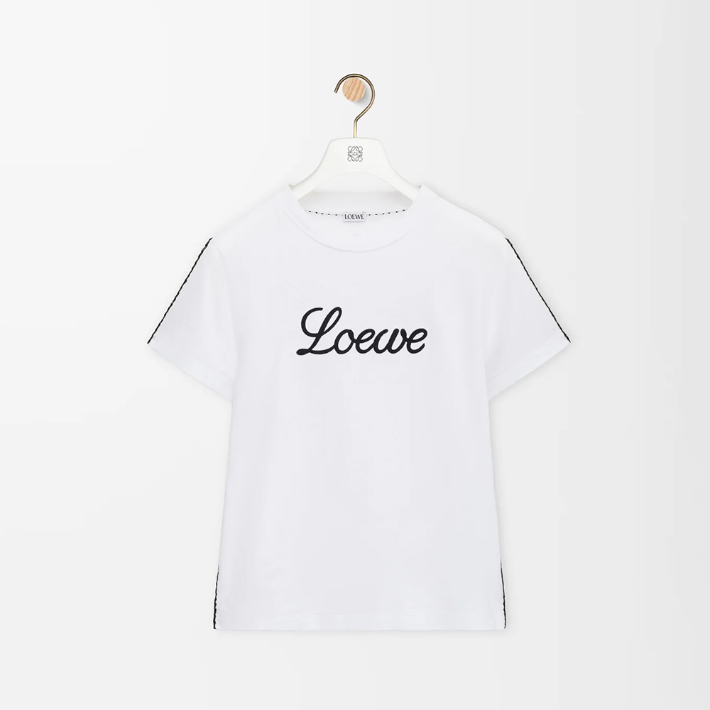 LOEWE Relaxed Fit T-shirt in Cotton White #388053