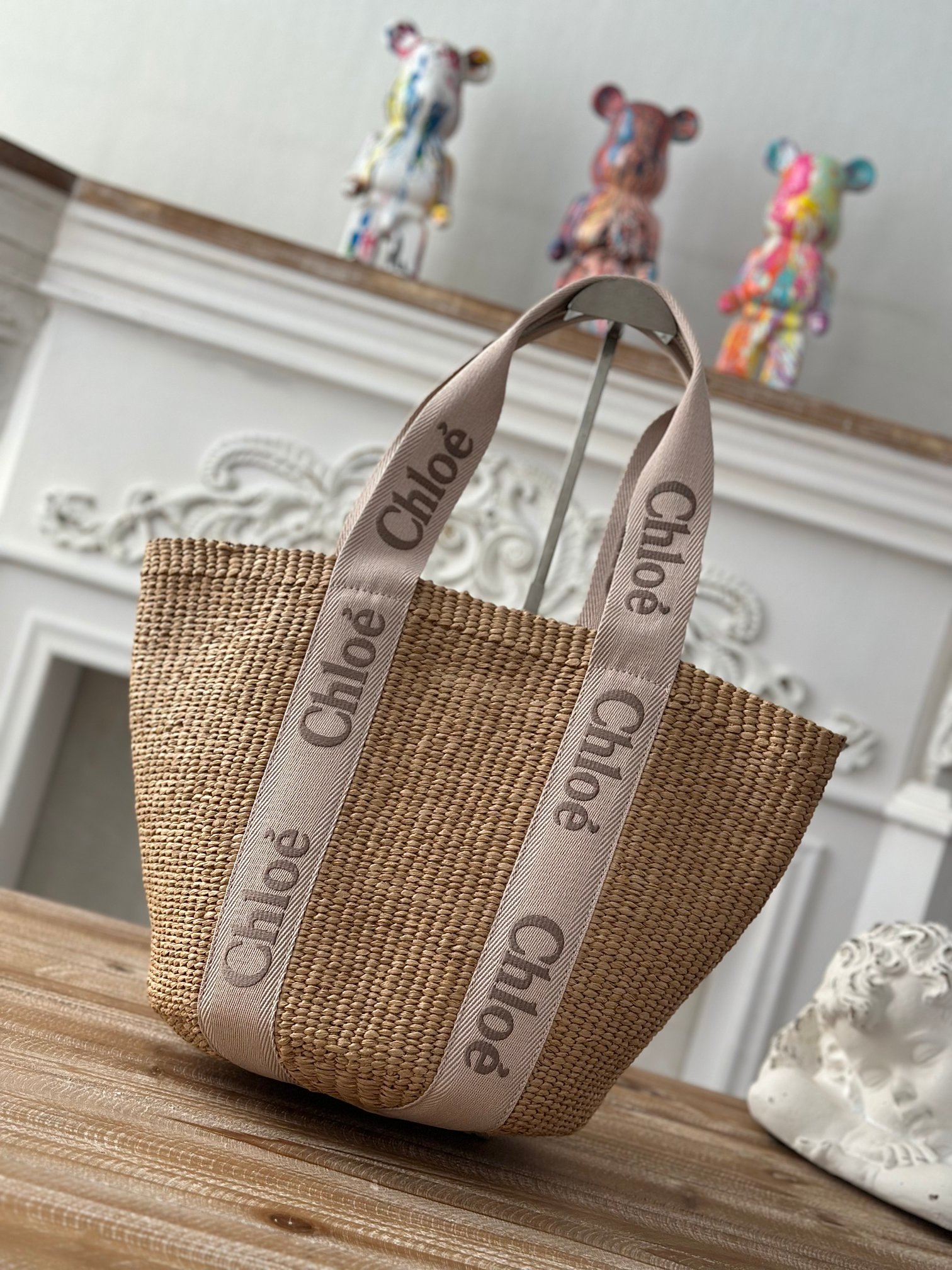 [TOP] Chloe Large Woody Basket Bag 28*48*28cm -Brown - 711 Luxury