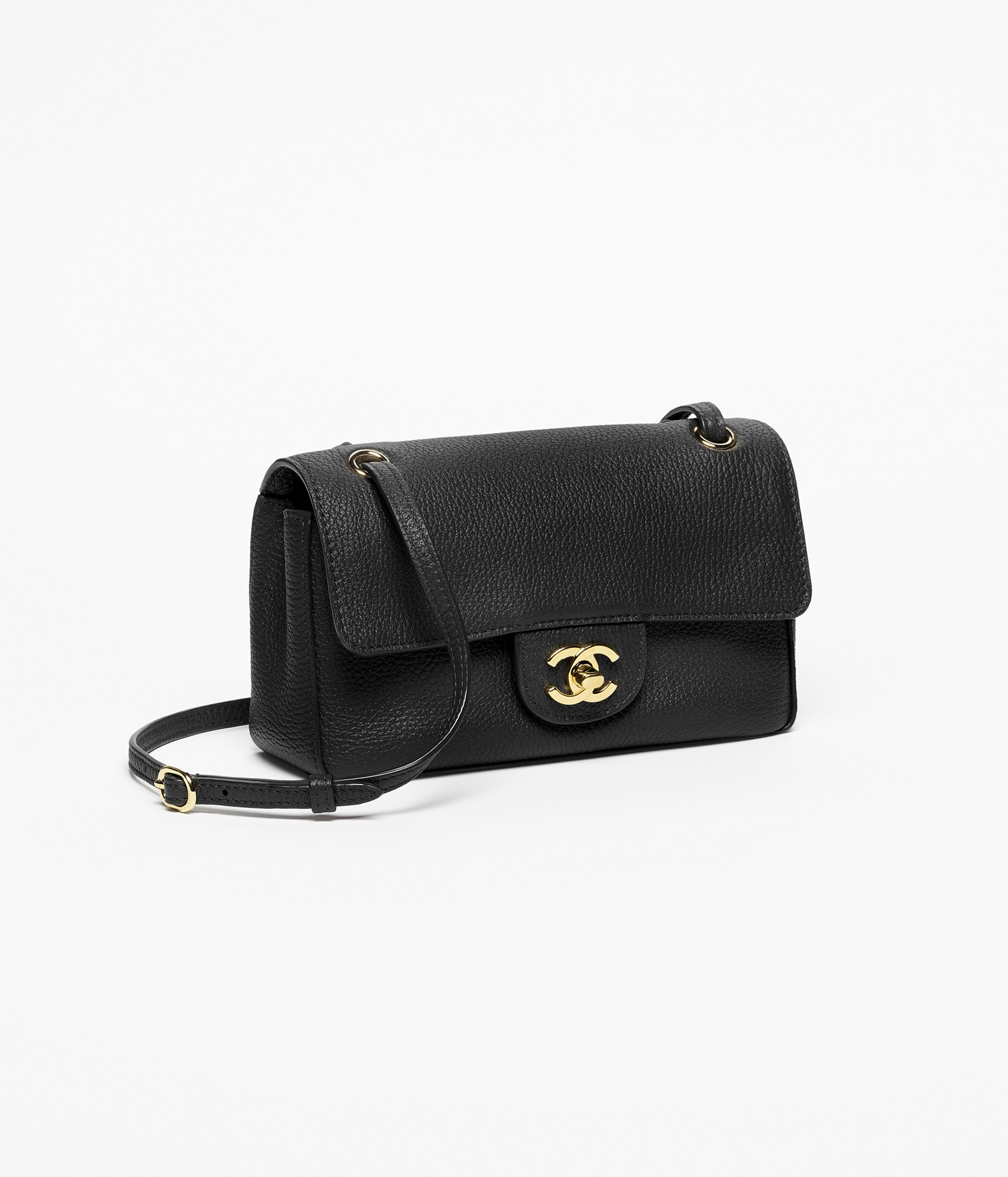 Chanel black Bag CHANEL Mini Flap Bag Grained Calfskin Gold-tone Metal Black #393772 View 2 | Nigo Office