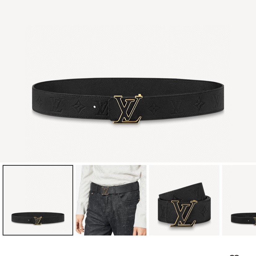 [TOP] Louis Vuitton LV Men's Belt 4 cm - Black - 711 Luxury