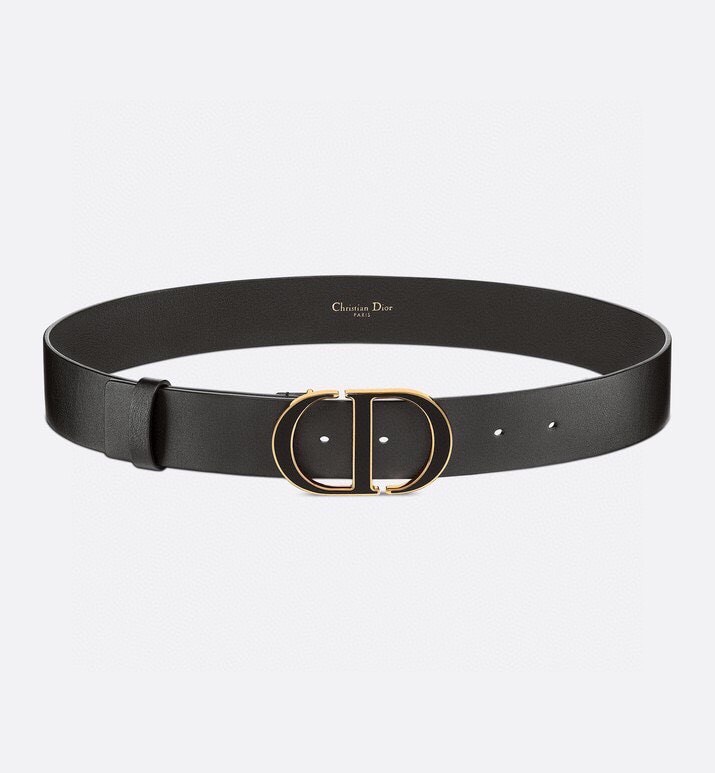 [TOP] Christian Dior Belt Cowhide 30mm - Black - 711 Luxury