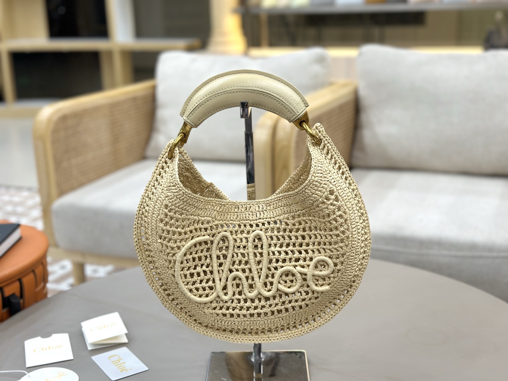 [TOP] Chloe Summer Banana Hobo Bag 36*21.5cm - Beige - 711 Luxury