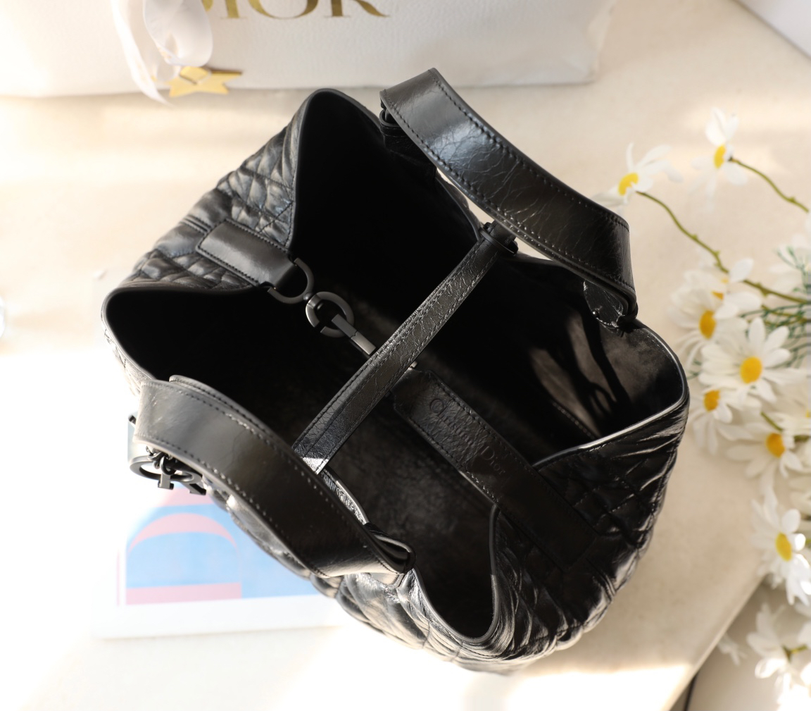 [TOP] Christian Dior Toujours Bag Calfskin Medium 28.5x21.5x19cm - Black