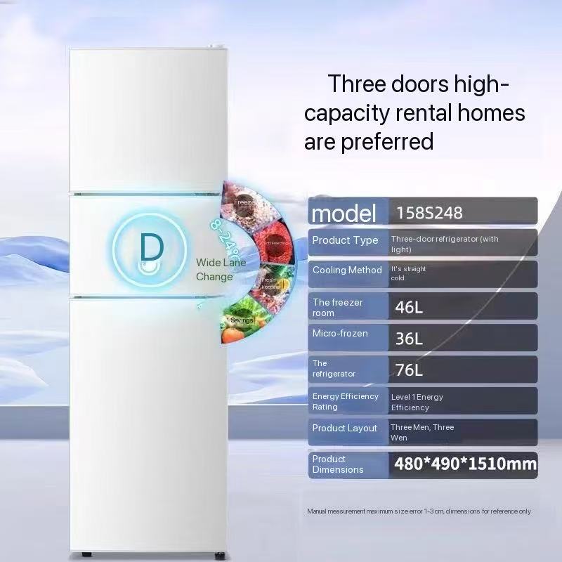 156L three-door refrigerator--0.4CBM