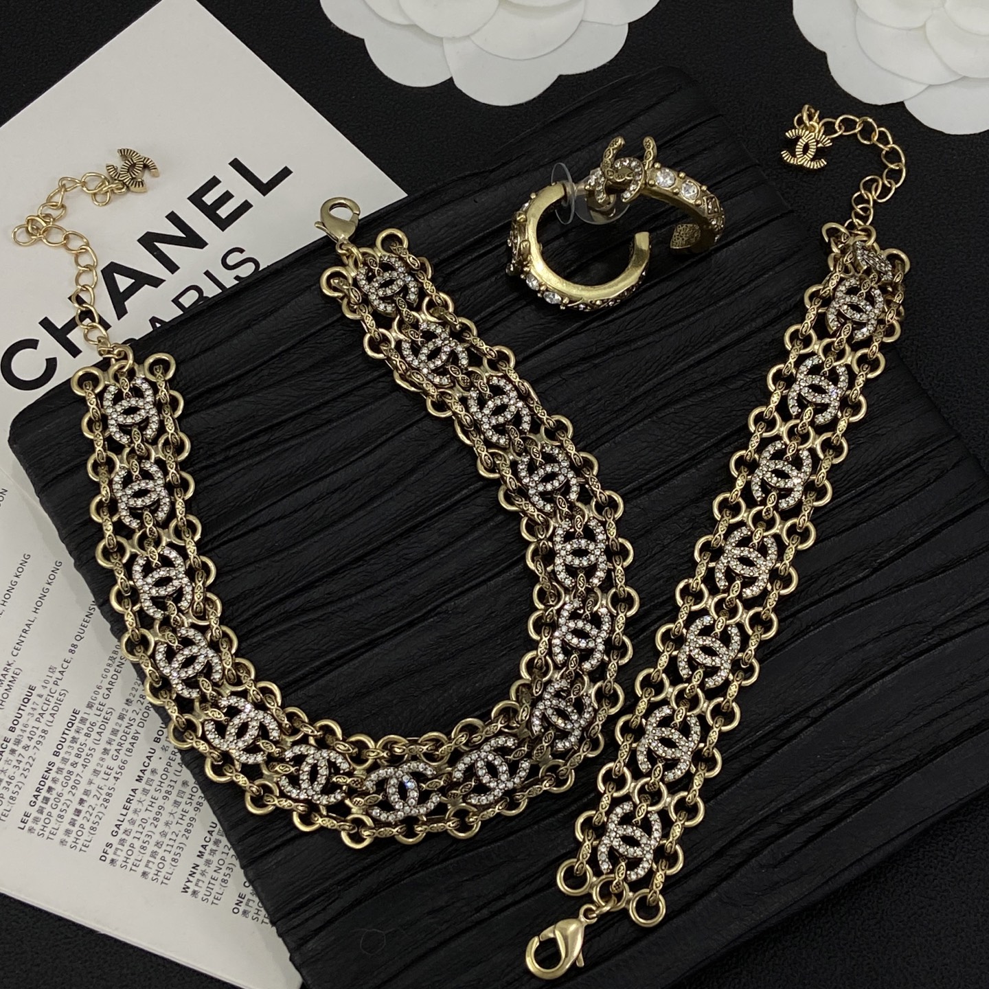 [TOP] CHANEL  Bracelet + Necklace + Earrings - Gold - 711 Luxury