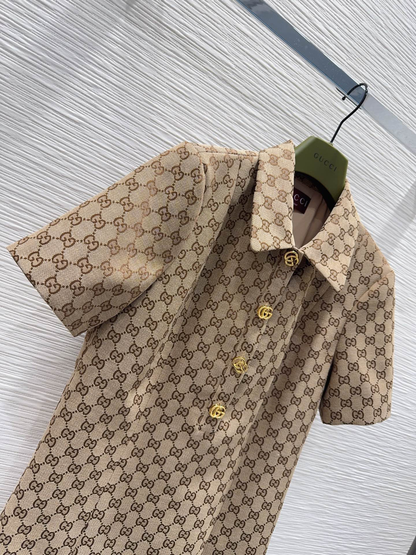 [TOP] GUCCI Jacquard Dress -Brown