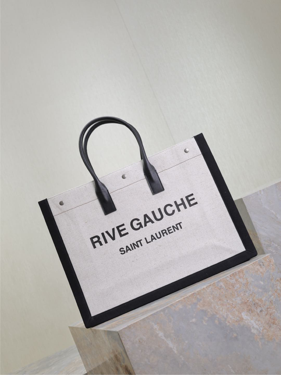 [TOP] Yves Saint Laurent YSL Rive Gauche Tote Bag 48x36x16cm - White - 711 Luxury