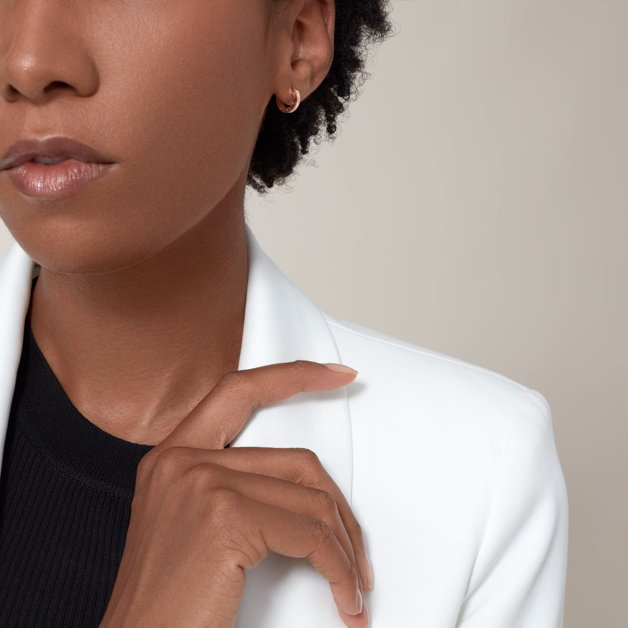 Carty Love Luna Loop Earrings, Rose Gold