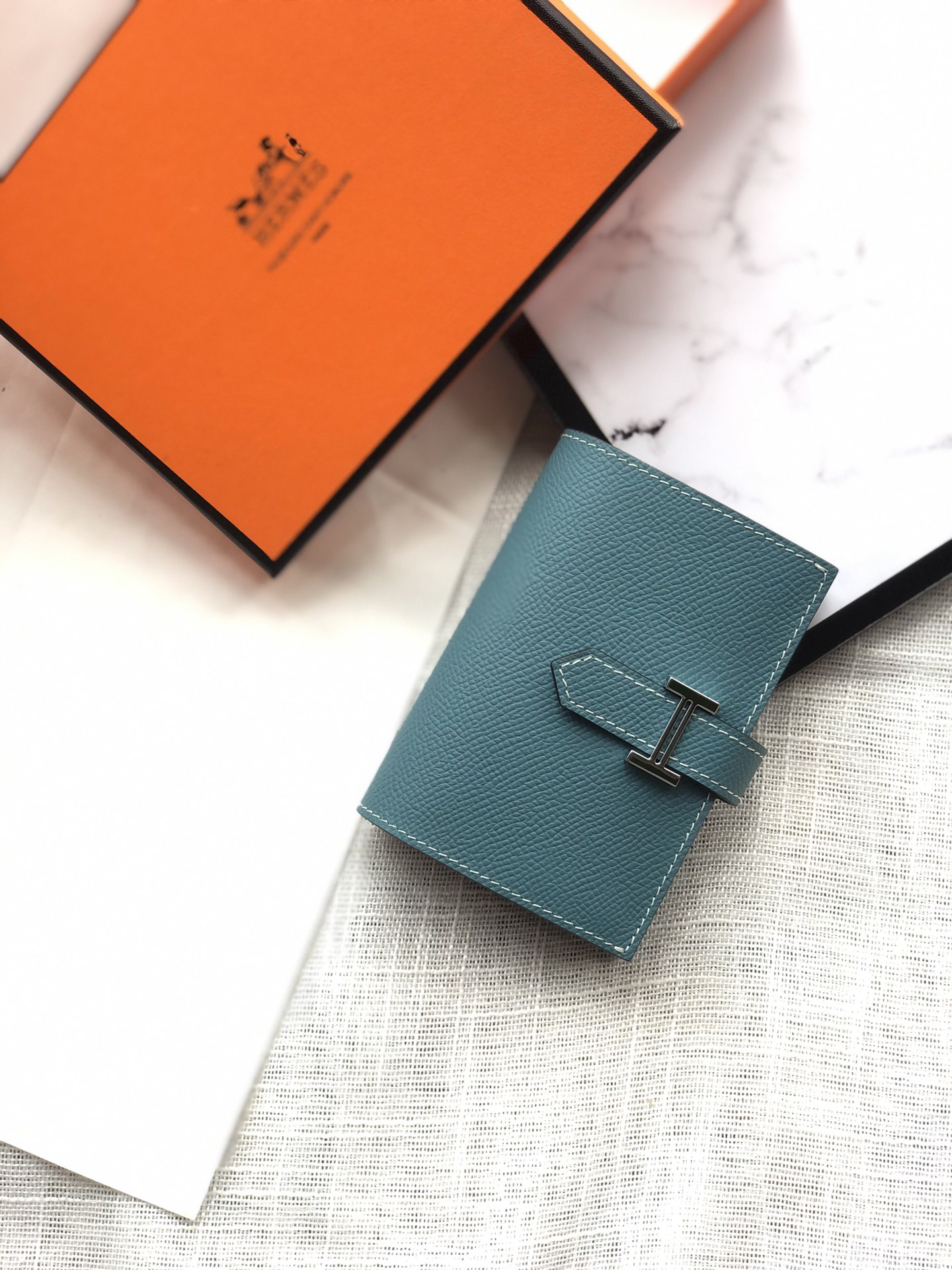 [TOP] HERMES Short Card Pack - Bleu Jean - 711 Luxury