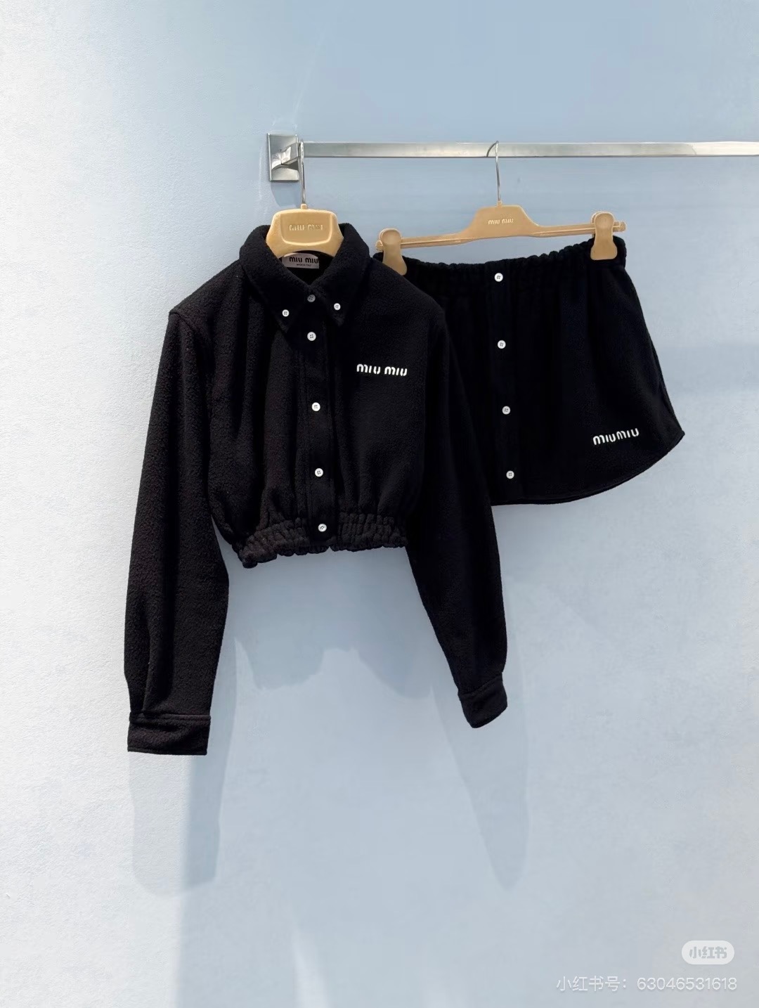 [TOP] Miu Miu Jacket + Skirt Set - Black - 711 Luxury
