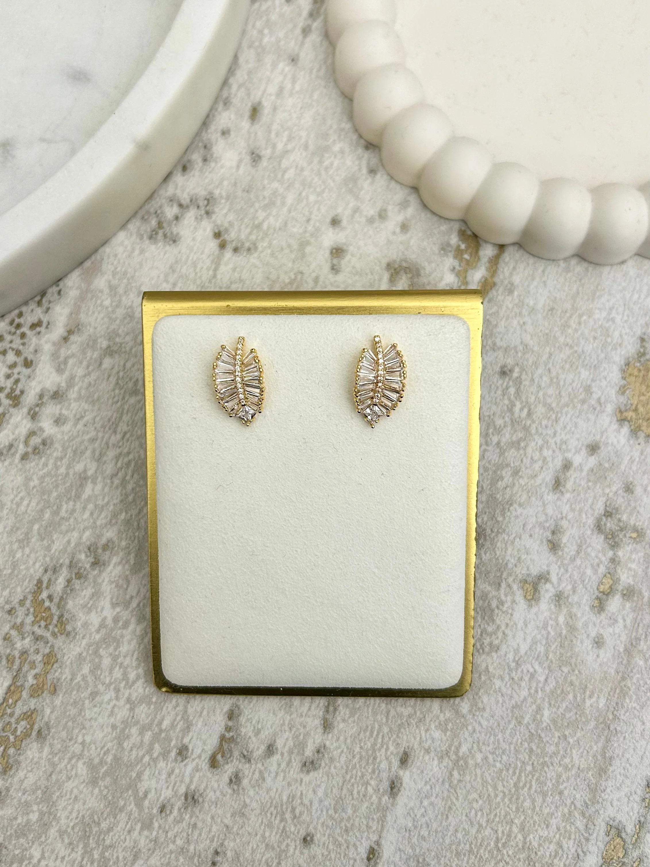 Leaf Diamond Earrings (2 Colours)