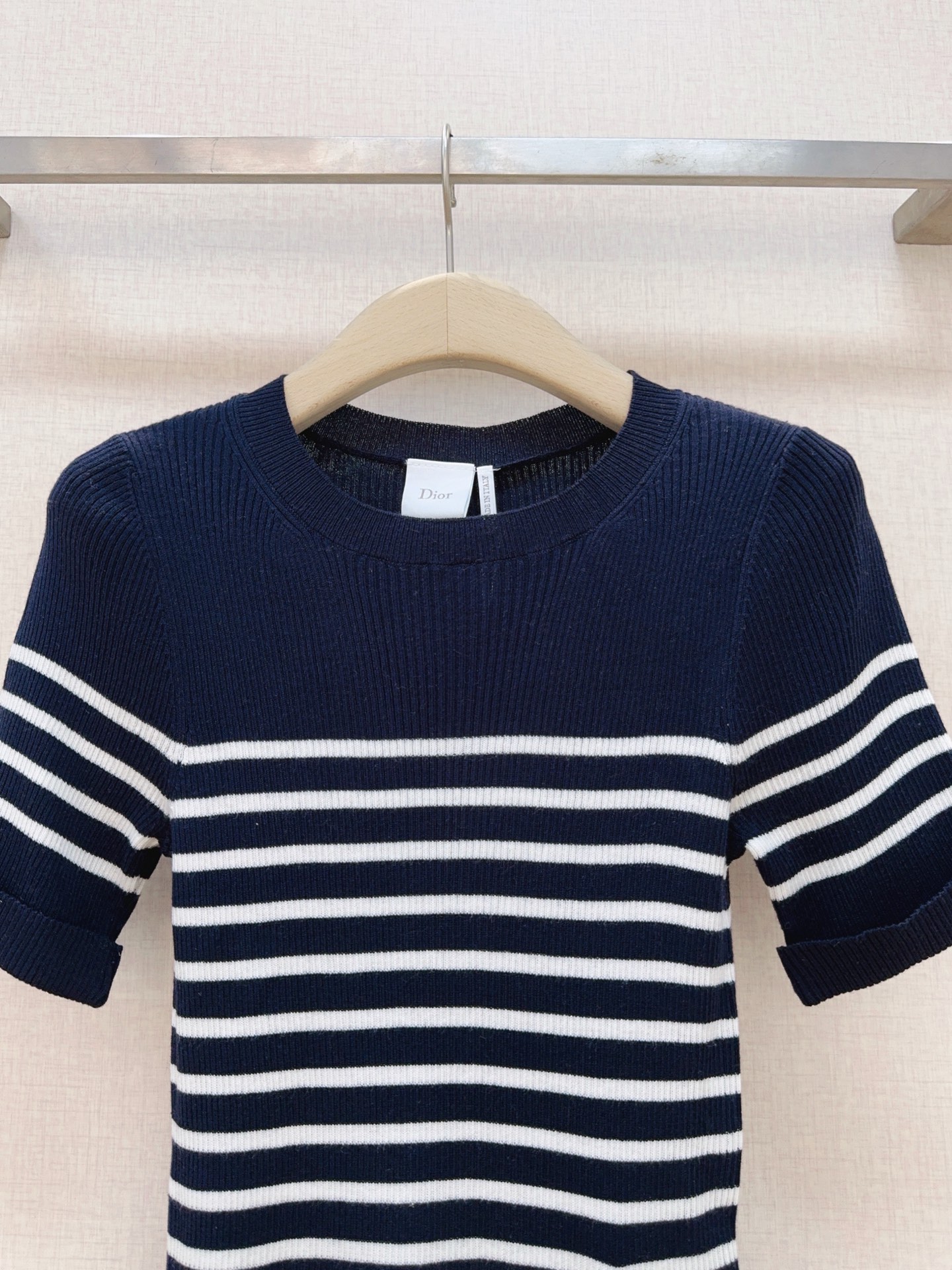 [TOP] Christian Dior Knit Top - Navy Blue - 711 Luxury