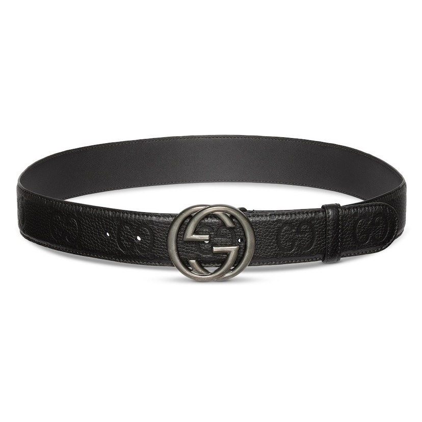 [TOP] GUCCI GG Belt 4.0cm - Black - 711 Luxury