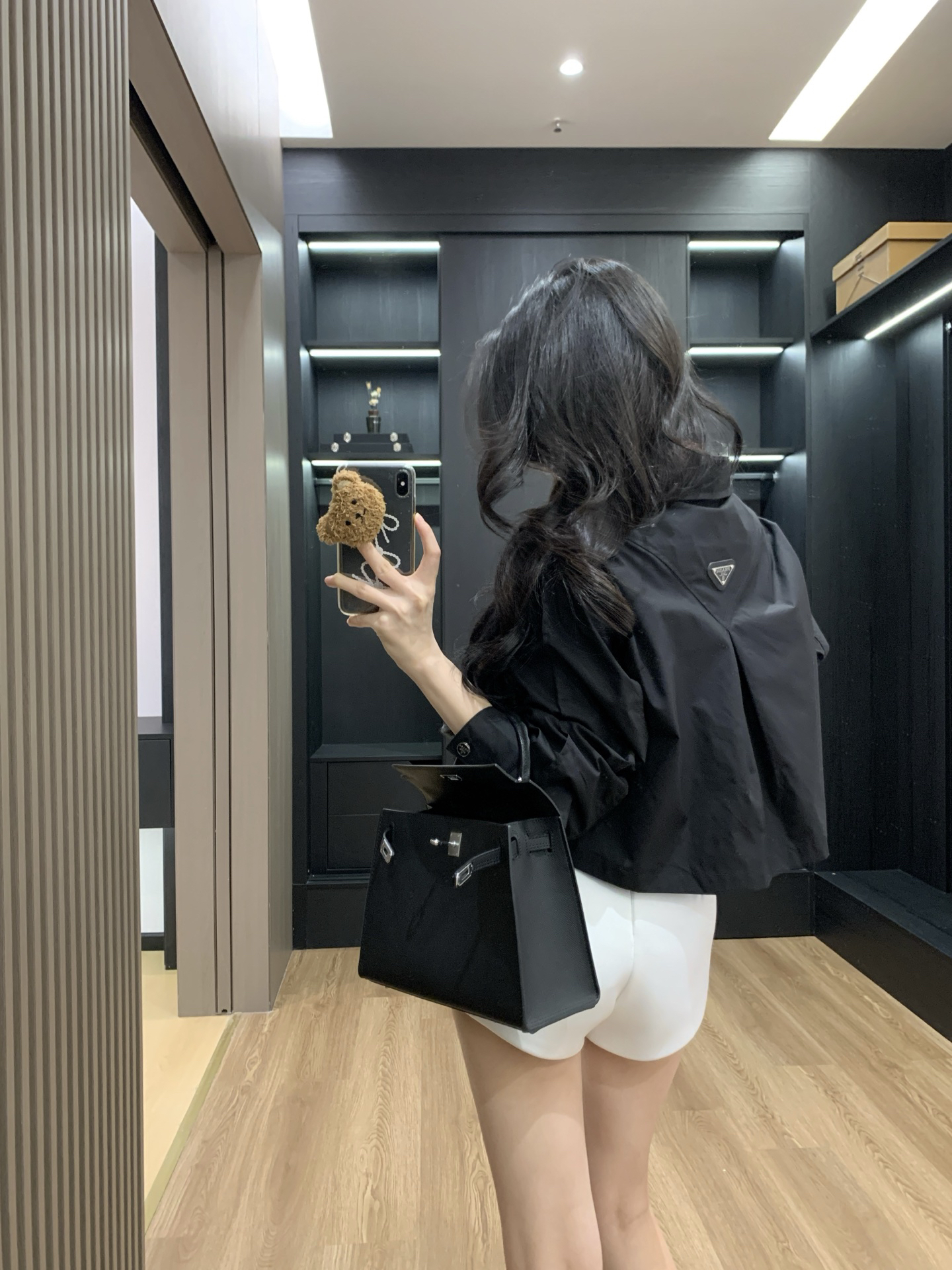 [TOP] PRADA Workwear-Style Short Shirt - Black