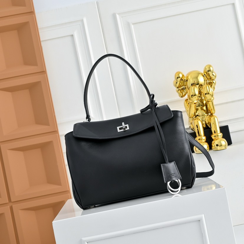 [TOP] BALENCIAGA Rodeo Bag 22.8x9.9x8.3cm - Black & SHW - 711 Luxury