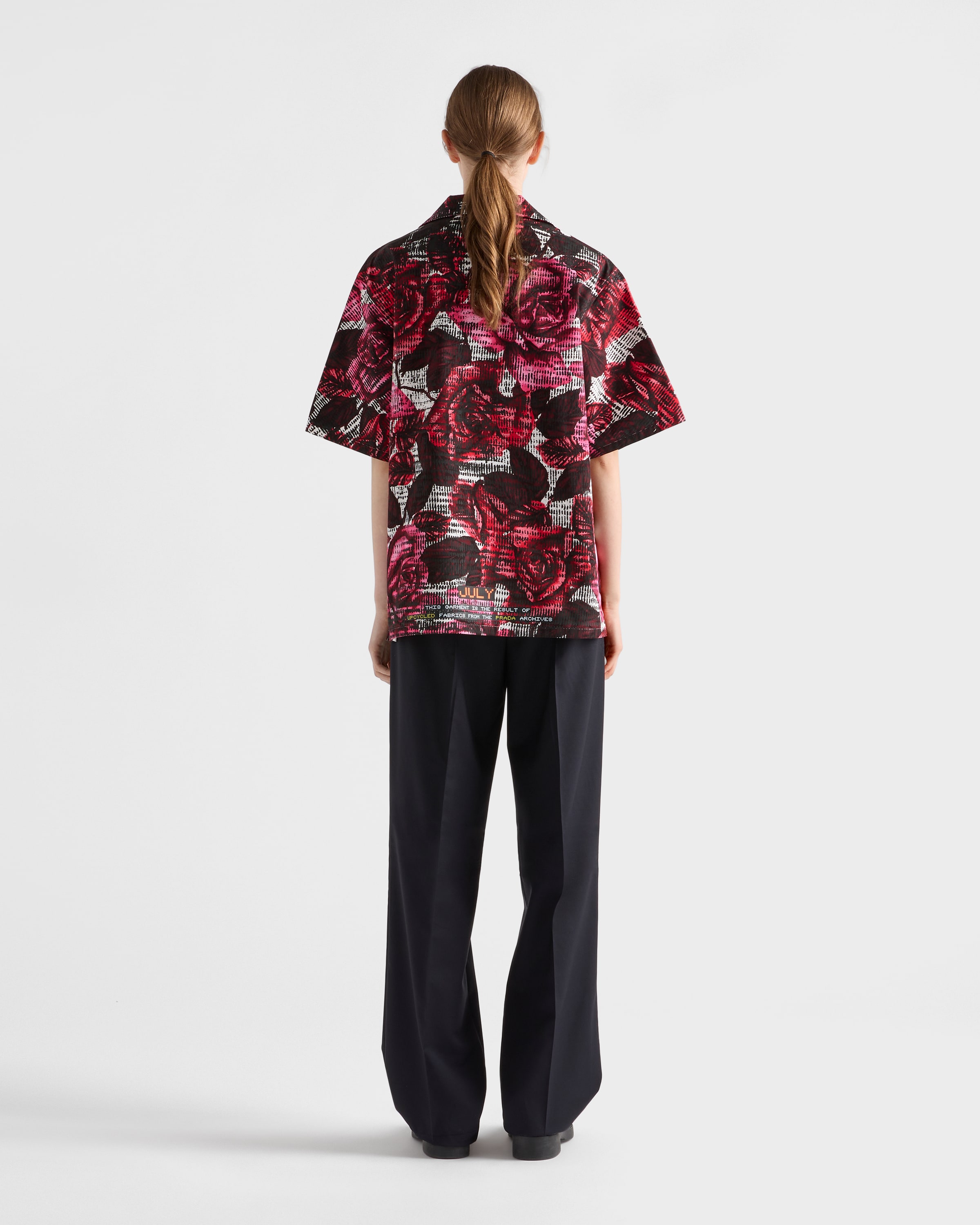 PRADA Pink Timecapsule Printed Cotton Shirt #380471