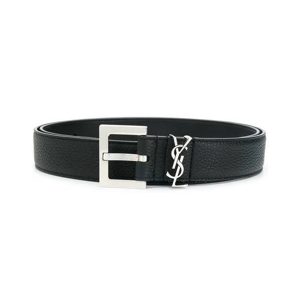[TOP] Yves Saint Laurent YSL Belt Calfskin 3cm - Black - 711 Luxury