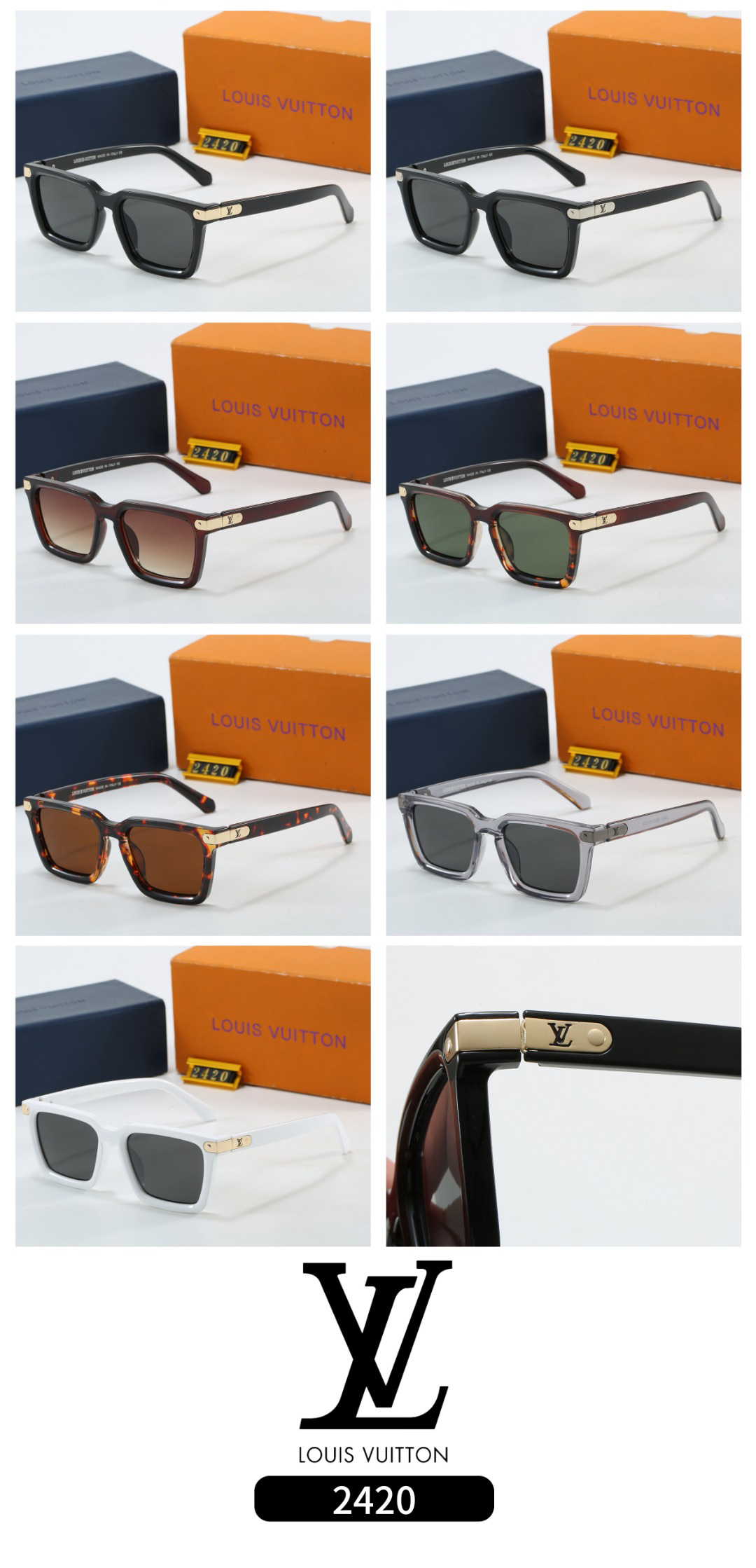 [TOP] Louis Vuitton LV Sunglasses - 7 Colors - 711 Luxury